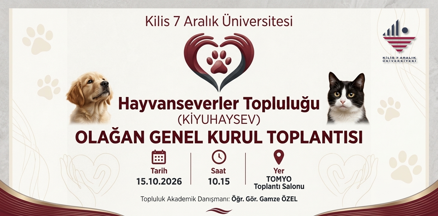 KİYU HAYVANSEVERLER Topluluğu Olağan Genel Kurul Toplantısı